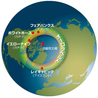 オーロラ　地図