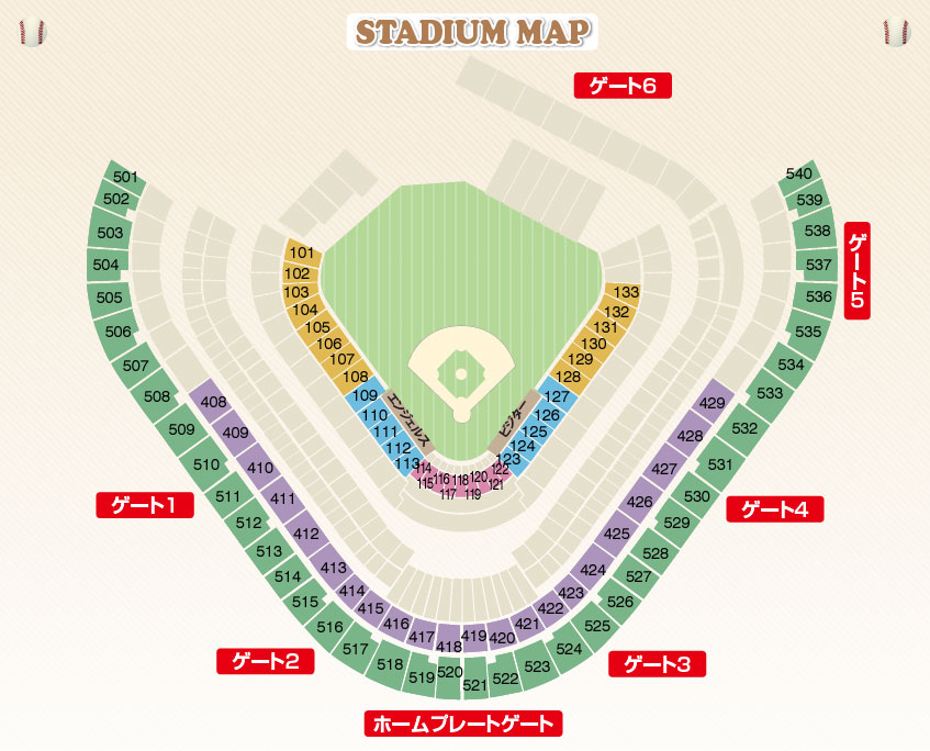 Angeles STADIUM MAP