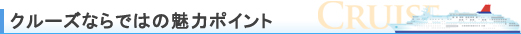 クルーズならではの魅力ポイント